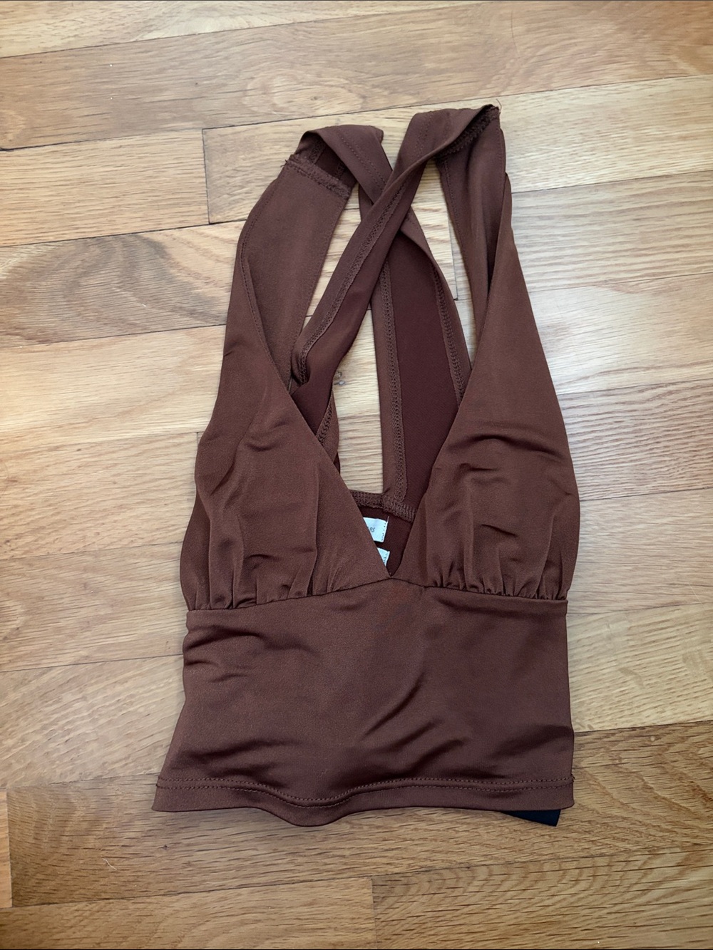 Urban Outfitters Brown Halter Crop Top